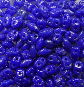 M-MD-33050-43400 Matubo MiniDuo 4x2,5 mm Opaque Royal Blue Silver Picasso color 33050-43400