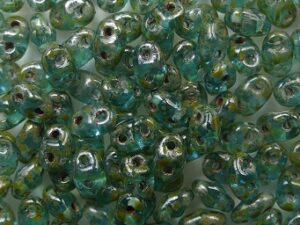 M-MD-60020-43400 Aquamarine Silver Picasso Matubo MiniDuo 5 gram - Afbeelding 1
