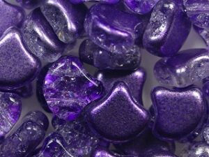 GIN-24702 Matubo 2 Hole Ginko Bead Slushy Purple Grape 10 gram