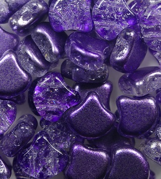GIN-24702 Matubo Ginko Beads 7,5x7,5 mm Slushy Purple Grape color 24702