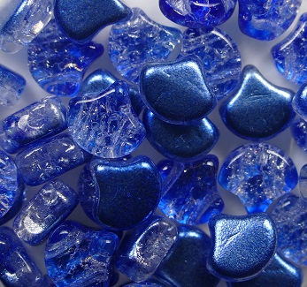 GIN-24703 Matubo Ginko Beads 7,5x7,5 mm Slushy Blue Raspberry color 24703