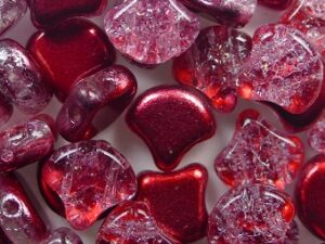 GIN-24710 Slushy Strawberry Matubo 2 Hole Ginko Bead 10 gram
