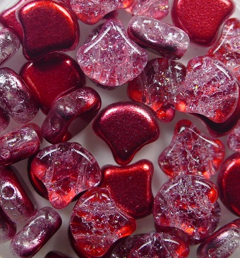 GIN-24710 Matubo Ginko Beads 7,5x7,5 mm Slushy Strawberry color 24710