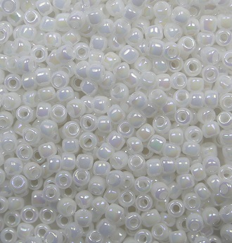 TR-11-0401 Toho rocailles 11-0 Opaque Rainbow White color 401