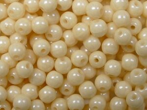 03-R-03000-14413 Chalk White Champagne Luster Round 3 mm. 100 Pc. - Afbeelding 1