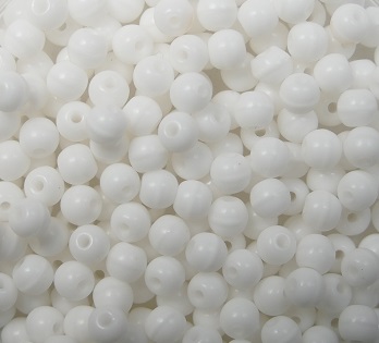 03-R-03000 Round druk glass beads glaskralen 3 mm Chalk White color 03000