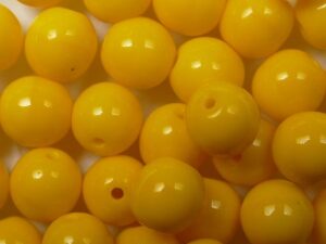 06-R-93110 Opaque Sunflower Yellow Round 6 mm. 50 Pc. - Afbeelding 1