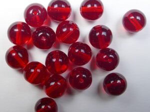 10-R-90080 Siam Ruby druk round 10 mm. 15 Pc. - Afbeelding 1