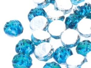 BQ2Cab-60020-29801 Baroque 2-Hole Cabochon 7 mm Backlit Aquasol 20 Pc.