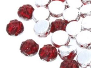 BQ2Cab-90080-29801 Baroque 2-Hole Cabochon 7 mm Backlit Rubysol 20 Pc. - Afbeelding 1