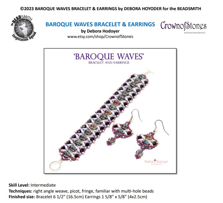 Baroque Waves Bracelet and Earrings