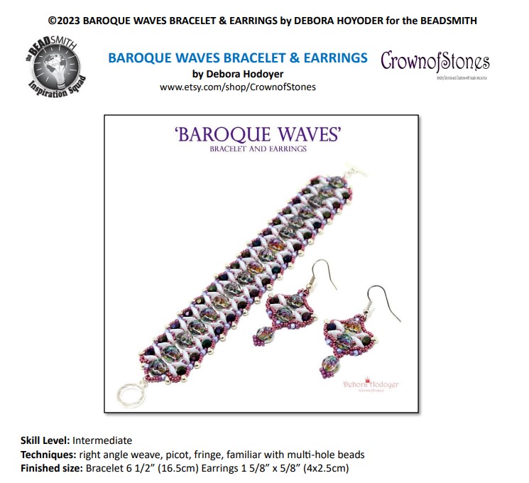 Baroque Waves Bracelet and Earrings