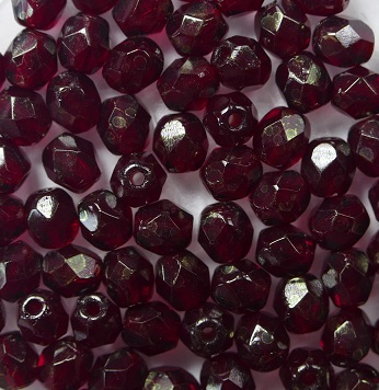 FP1-04-90110LP facet firepolish 4 mm Garnet Topaz Pink Luster 90110LP