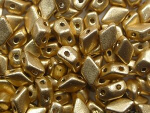 MGD-00030-01710 Matte Metallic Flax Matubo Mini GemDuo's, 6x4 mm 5 gr