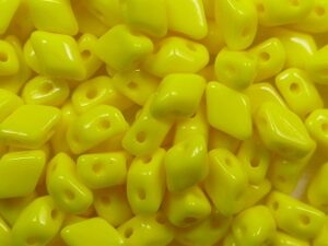 MGD-83120 Opaque Yellow Matubo Mini GemDuo's, 6x4 mm 5 gr