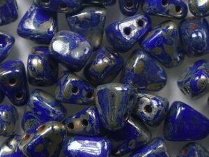 NB-33050-43400 Nib-Bit, 6x5 mm, Matubo, Opaque Blue Silver Picasso