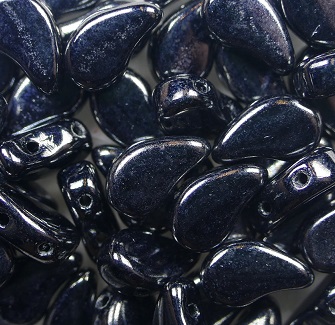 PD-23980-14400 Paisley Duo Beads 8×5 mm Jet Hematite color 23980-14400
