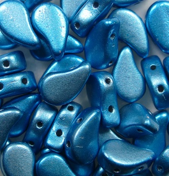 PD-23980-24206 Paisley Duo Beads 8×5 mm Metalust Turquoise color 23980-24206