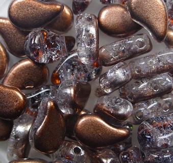 PD-24701 Paisley Duo Beads 8x5 mm Slushy Cola color 24701