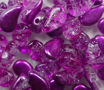PD-24707 Paisley Duo Beads 8x5 mm Slushy Bubble Gum color 24707