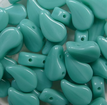 PD-63130 Paisley Duo Beads 8x5 mm Opaque Turquoise color 63130