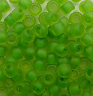 TR-06-0306FM Toho rocailles 6-0 Frosted Lime Lined Jonquil color 306FM