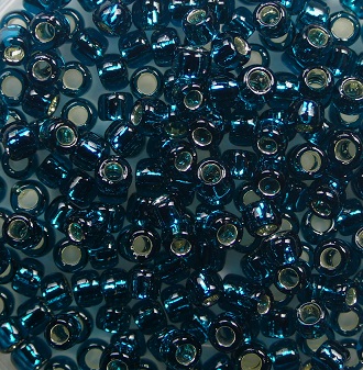 TR-08-0027BD Toho rocailles 8-0 Silver Lined Teal color 27BD