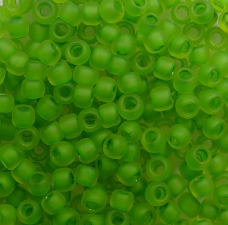TR-08-0306FM Toho rocailles 8-0 Frosted Lime Lined Jonquil color 306FM