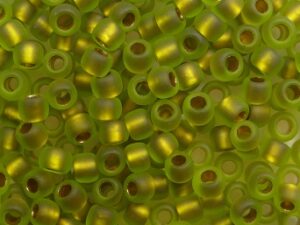 TR-08-0996FM Frosted Gold Lined Rainbow Peridot