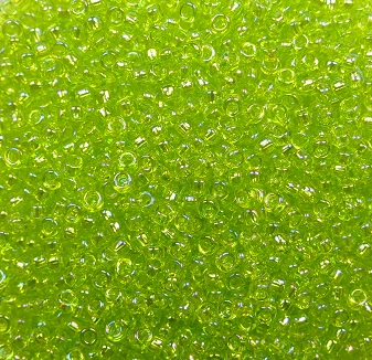 TR-15-0164 Toho rocailles 15-0 Transparent Rainbow Lime Green color 164