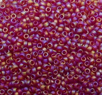 TR-15-0165CF Toho rocailles 15-0 Transparent Rainbow Frosted Ruby color 165CF