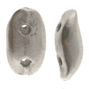 WAV-00030-01700 Wave Bead 7x3mm Matte Metallic Silver color 00030-01700-detail