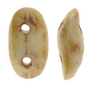 WAV-03000-65401 Wave Bead 7x3mm Chalk White Honey Drizzle color 03000-65401-detail