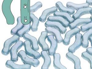 BrB-03000-14464 Bridge Beads Chalk White Blue Luster 5 gram - Afbeelding 1