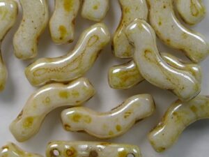BrB-03000-65401 Bridge Beads Chalk White Honey Drizzle 5 gram - Afbeelding 2