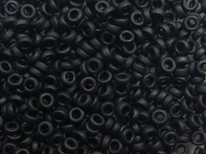 M-SPR-2-0401F Matte Black Miyuki Spacer beads 2,2x1 mm