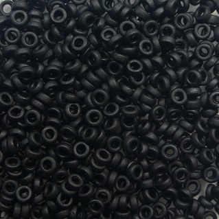 M-SPR-2-0401F Miyuki Spacer beads, 2,2×1 mm, Matte Black, kleurnummer 401F