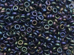 M-SPR-2-0401FR Matte Black AB Miyuki Spacer beads 2,2x1 mm - Afbeelding 1