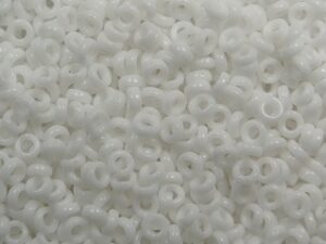 M-SPR-2-0402 Opaque White Miyuki Spacer beads 2,2x1 mm - Afbeelding 1