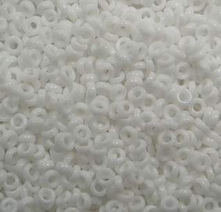 M-SPR-2-0402 Miyuki Spacer beads, 2,2×1 mm, Opaque White, kleurnummer 402