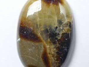YS-1 Natuursteen Cabochon Yellow Septarian