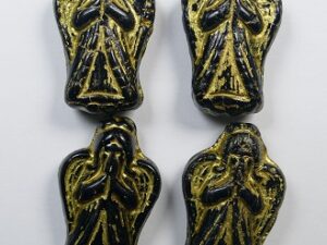 0010540 Angel Beads Jet Gold Washed 3 Pc. - Afbeelding 1