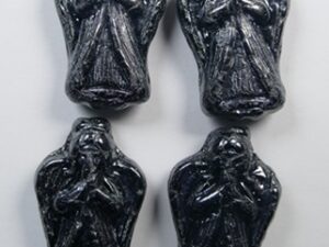 0020330 Angel Beads Jet Hematite 3 Pc.