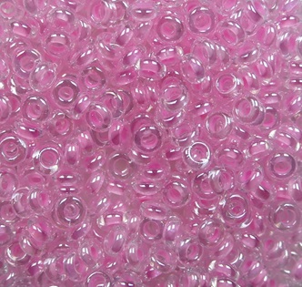 TN-08-0379 Toho Demi Rounds 8-0 Inside Color Crystal Cotton Candy Lined color 379