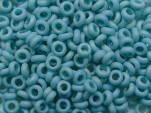 TN-08-0413F Frosted Opaque Rainbow Turquoise TOHO Demi Round