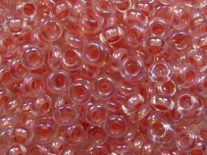 TN-08-0779 Inside Color Rainbow Crystal Salmon Lined TOHO Demi Round