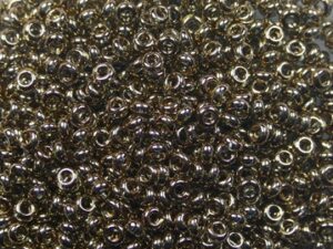 TN-11-0204 Gold Lustered Montana Blue TOHO Demi Round - Afbeelding 1