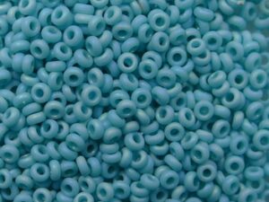 TN-11-0413F Frosted Opaque Rainbow Turquoise TOHO Demi Round - Afbeelding 1