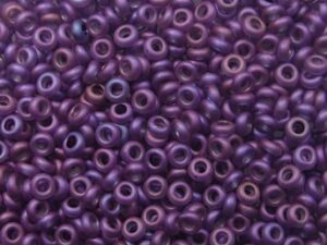 TN-11-0625F Frosted Raspberry Gold Luster TOHO Demi Round - Afbeelding 1