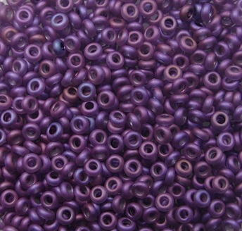 TN-11-0625F Toho Demi Rounds 11-0 Frosted Raspberry Gold Luster color 625F